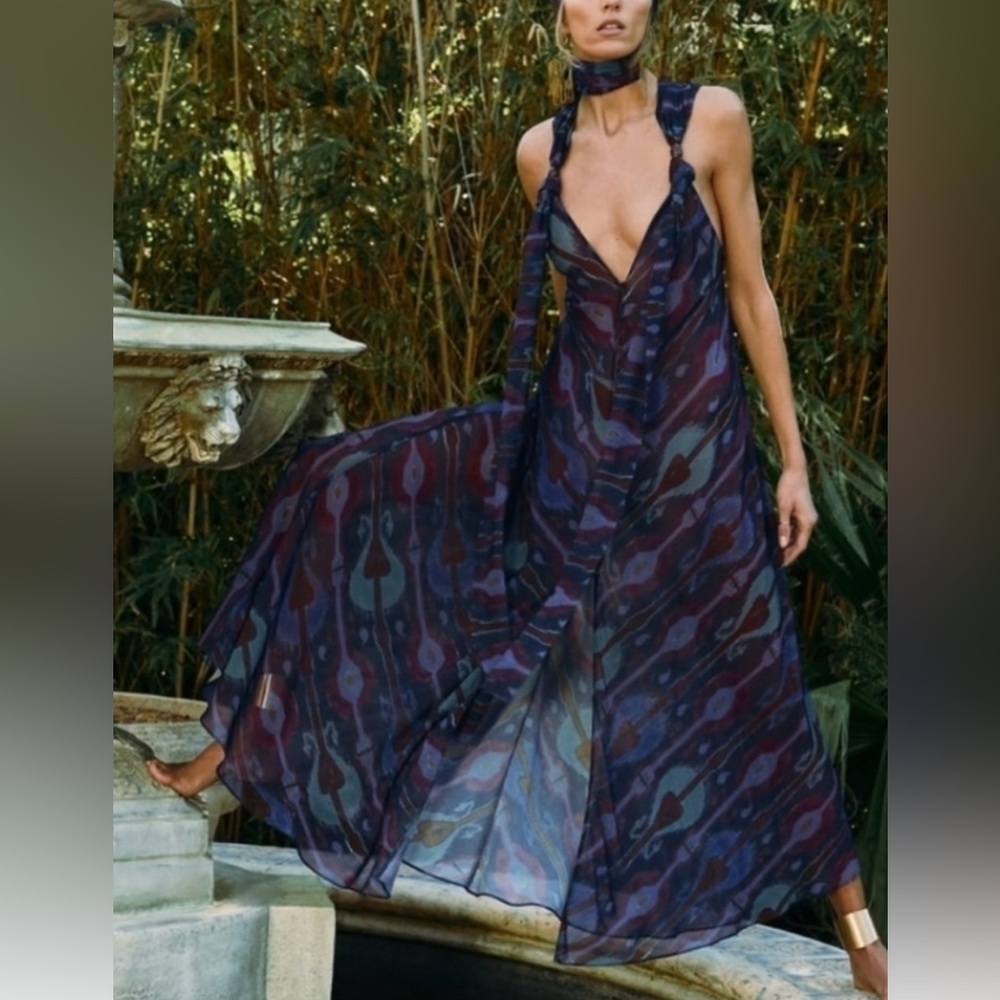Zara Sheer Maxi Dress size M/L